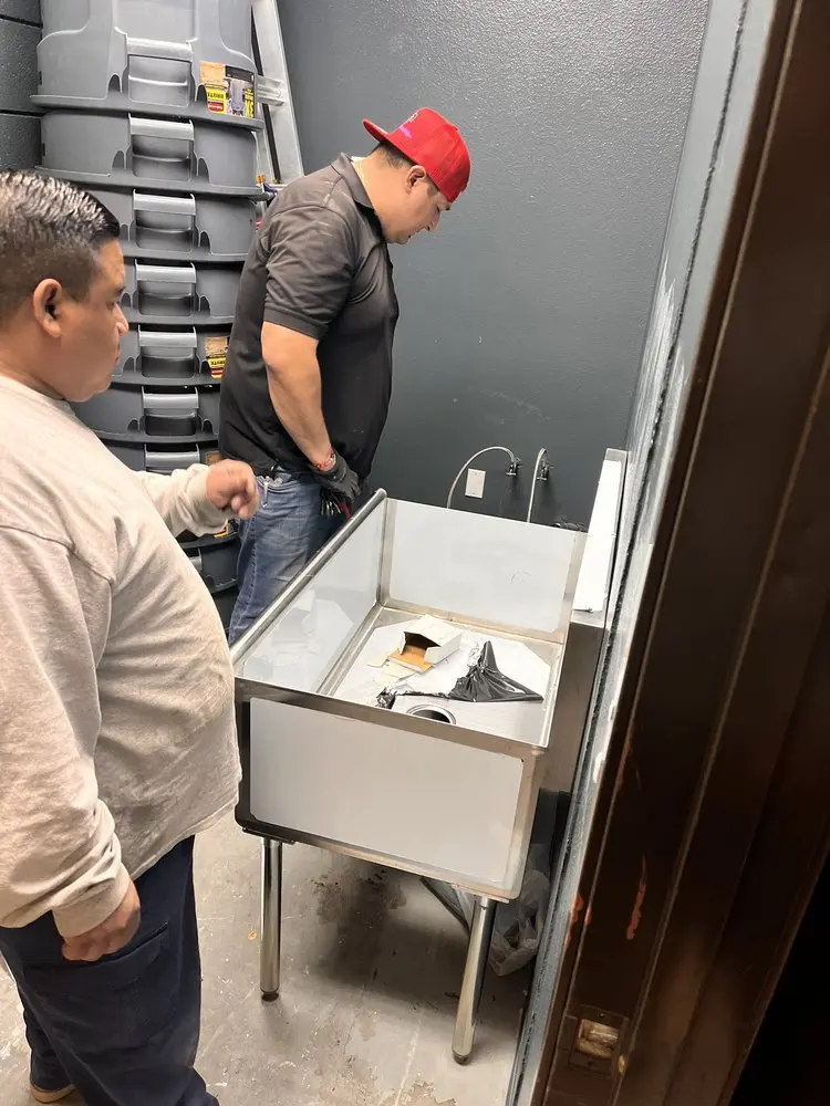 Commercial plumbing and sink installation in Wetmore